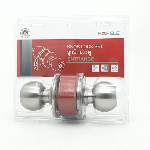 HAFELE ลูกบิดห้องทั่วไป จานใหญ่ สเตนเลส-304 รุ่น 489.10.380 สีสเตนเลส