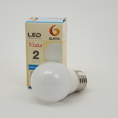 GATA หลอดไฟ LED E27 2w ฝาขุ่น แสงเดย์ไลท์