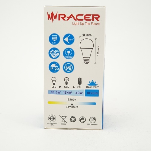 RACER หลอดไฟ LED BULB E27 18.5W รุ่น KATIE LED  แสงเดย์ไลท์