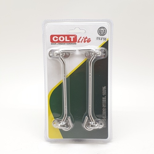 COLT LITE ขอสับหน้าต่าง รุ่น 016 ขนาด 6 นิ้ว สีสแตนเลส (แพ็ค 2)