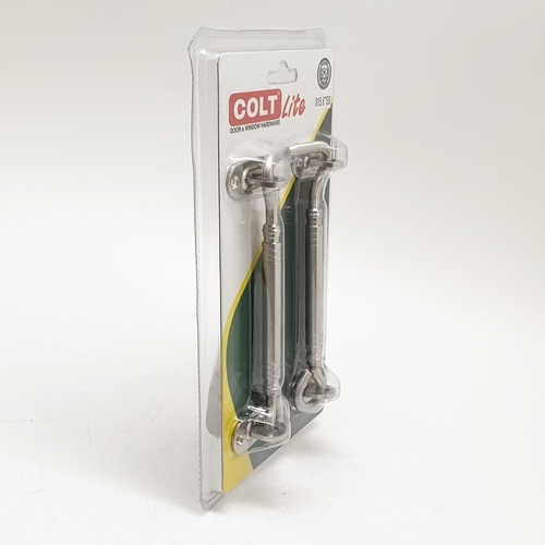 COLT LITE ขอสับหน้าต่าง รุ่น 015 มีแป้นวงรี ขนาด 6 นิ้ว สีสแตนเลส (แพ็ค 2)