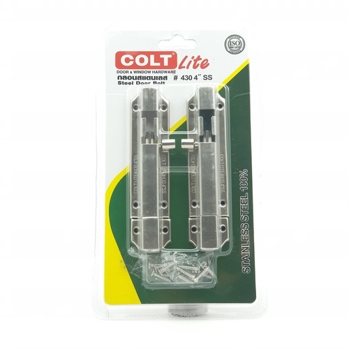 COLT LITE กลอนสปริงสแตนเลส รุ่น 430 ขนาด 4 นิ้ว สีสแตนเลส (แพ็ค 2)