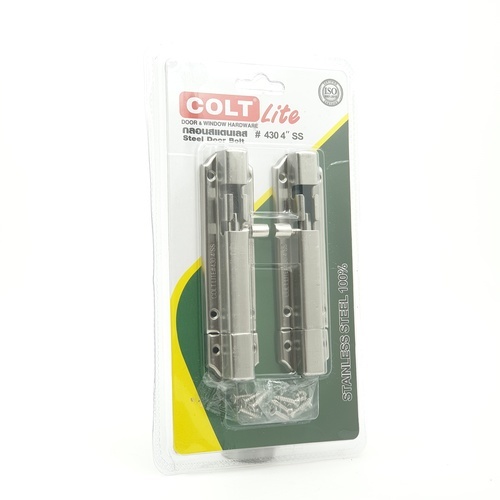 COLT LITE กลอนสปริงสแตนเลส รุ่น 430 ขนาด 4 นิ้ว สีสแตนเลส (แพ็ค 2)