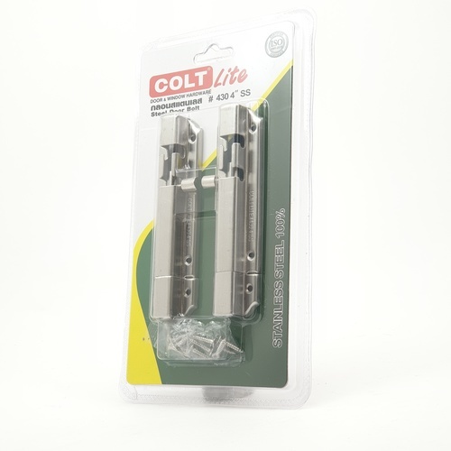 COLT LITE กลอนสปริงสแตนเลส รุ่น 430 ขนาด 4 นิ้ว สีสแตนเลส (แพ็ค 2)