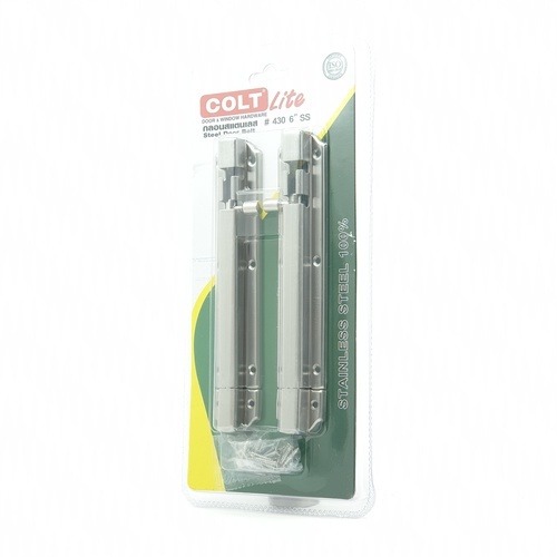 COLT LITE กลอนสปริงสแตนเลส รุ่น 430 ขนาด 6 นิ้ว สีสแตนเลส (แพ็ค 2)