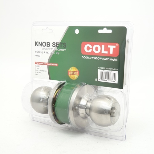 COLT ลูกบิดห้องทั่วไป 6317-304 SS ฝาใหญ่ รุ่นแผง สีสแตนเลส