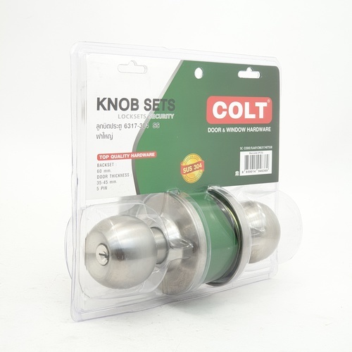 COLT ลูกบิดห้องทั่วไป 6317-304 SS ฝาใหญ่ รุ่นแผง สีสแตนเลส