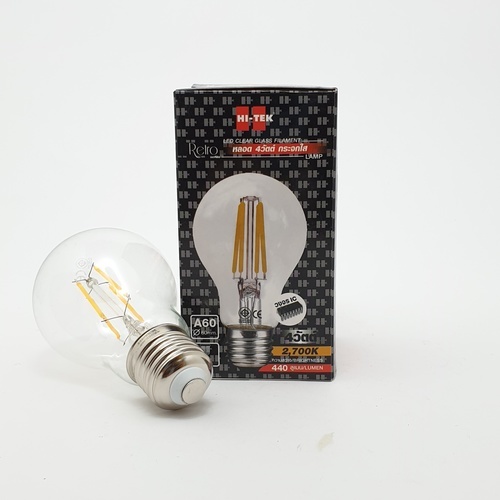 HI-TEK หลอดไฟ LED ฟิลาเมนท์ E27 4W แสงวอร์มไวท์