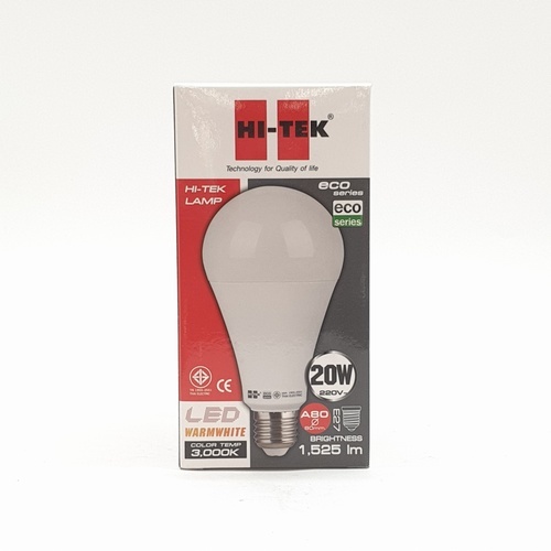 HI-TEK หลอดไฟแอลอีดีทรงเอ E27 20W รุ่น HLLEA2720W แสงวอร์มไวท์