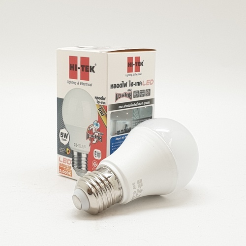 HI-TEK หลอด LED มวยไทย Series ขั้วเกลียว E27 5W รุ่น HLLM27005W แสงนวล