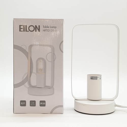 EILON โคมไฟตั้งโต๊ะวินเทจ 40 W  HFT0131-1 ขั้ว E27 สีขาว