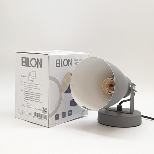 EILON โคมไฟตั้งโต๊ะวินเทจ 40 W  ขั้ว E27  HFT0366B-1A  สีเทา
