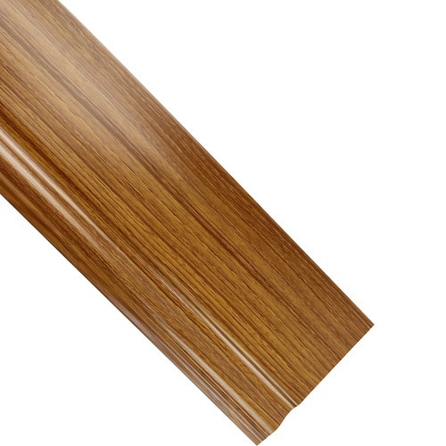 GREAT WOOD ไม้บัวล่าง PVC รุ่น SKG015 90×10×3000 มม. สีไม้สัก