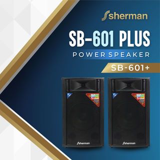 Sherman ตู้ลำโพงเพาเวอร์ รุ่น SB-601 PLUS  สีดำ