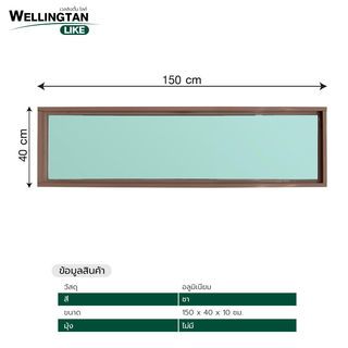 WELLINGTAN (LIKE) ช่องแสงอะลูมิเนียม 150 x 40 ซม. สีชา