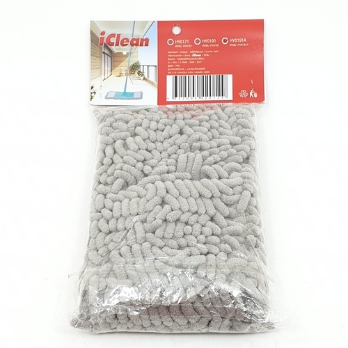 ICLEAN อะไหล่ผ้าไมโครไฟเบอร์ ขนาด 16x46x4 ซม. รุ่น HY0191A สีเทา