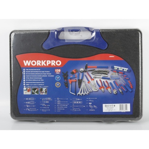 WORKPRO  ชุดเครื่องมือช่าง 139ชิ้น  รุ่น W009024