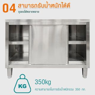 CLOSE โต๊ะเตรียมสเตนเลส ขนาด 100x40x80 ซม. CEO01