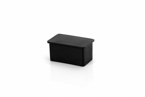 TORSTEN พลาสติกรองขาโต๊ะสี่เหลี่ยมผืนผ้า (สวมนอก) รุ่น 1XY-009-1x2 ขนาด 1”x2” แพ็ค 4 ชิ้น สีดำ