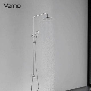 Verno ชุดฝักบัวเรนชาวเวอร์สเตนเลส 304 หัวกลม รุ่น ลากอส IN-C6034 ขนาด 38.5x38.5x120ซม. สีเงิน