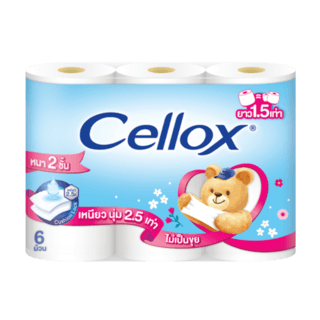 CELLOX กระดาษชำระม้วน 2 ชั้น พิวริฟาย ซูเปอร์เอ็กซ์ตร้าบิ๊กโรล 23 เมตร (6 ม้วน/แพ็ค)