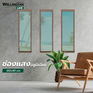 WELLINGTAN (LIKE) ช่องแสงอะลูมิเนียม 120 x 40 ซม. สีชา