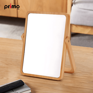 Primo กระจกแต่งหน้าตั้งโต๊ะกรอบไม้ รุ่น Mira ขนาด 2x20x27 ซม. สีน้ำตาล