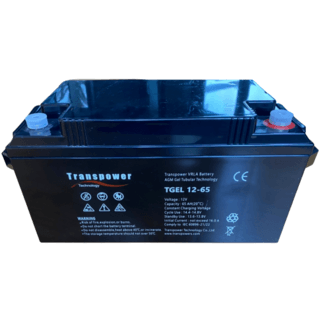 Transpower แบตเตอรี่ 12V 65A รุ่น TGEL12-65 สีดำ N.