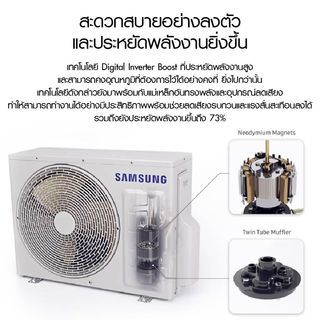 SAMSUNG เครื่องปรับอากาศ WindFree AI 18000BTU AR18CYECAWKNST สีขาว