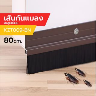 BIGROW เส้นกันแมลงอะลูมิเนียม แถบขนแปรง KZT009-BN 80ซม. สีน้ำตาล