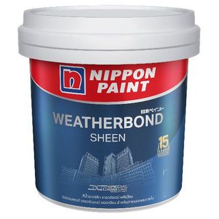 NIPPON PAINT สีน้ำภายนอก WEATHERBOND เนียน ขนาด 9 ลิตร เบส A