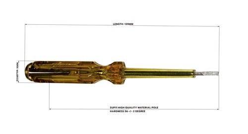 HUMMER ไขควงลองไฟ 100-500V รุ่น YT-0417-S 139mm.