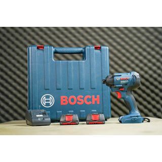 BOSCH ไขควงกระแทกไร้สาย 1/4นิ้ว 18V รุ่น GDR180-Li พร้อมแบตเตอรี่ 1.5Ah 2ก้อน