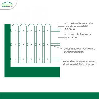 ดูร่าวัน ไม้รั้วหัวตัด ลายเลี้ยน 1.2x10x300 ซม. สีเทาสโมคเกรย์