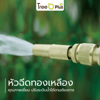 Tree O Plus ชุดหัวฉีดน้ำปรับระดับได้ พร้อมข้อต่อสวมเร็ว1/2 ครบชุดmv ทองเหลือง รุ่นDDY8025C สีทอง