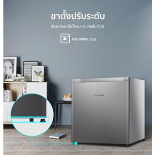 HISENSE ตู้เย็น Minibar 1 ประตู  1.6 คิว RR61D4TGN สีเงิน