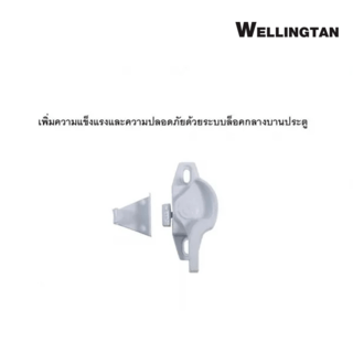 WELLINGTAN ประตูไวนิล บานเลื่อน SS 200x205ซม. สีขาว พร้อมมุ้ง