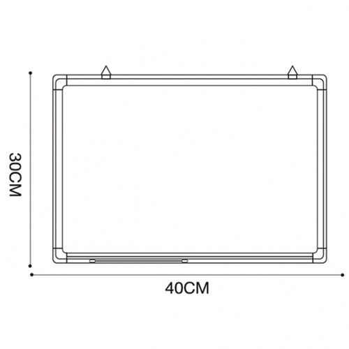 SMITH ชุดกระดานไวท์บอร์ดแม่เหล็กแขวนผนัง GX3384 ขนาด 30x40x3ซม. สีขาว