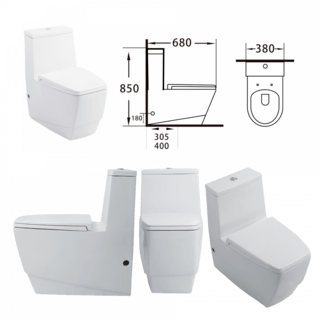 Verno สุขภัณฑ์ชิ้นเดียว แบบกดบน  รุ่น  ธอร์ VN-3312