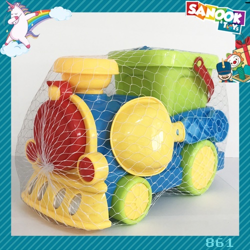 TOYS ของเล่นชุดรถไฟและอุปกรณ์ 6ชิ้น คละสี#861(29.5x15.5x20ซม.)