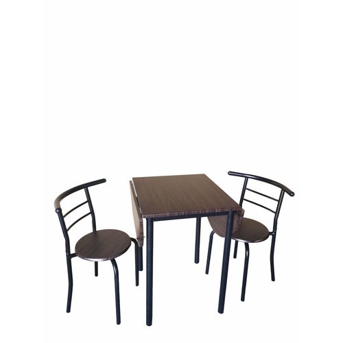 DELICATO ชุดโต๊ะอาหาร 2 ที่นั่ง รุ่น AREAL โต๊ะ:115x61x76 ซม. เก้าอี้:51.5x40x76 ซม. สีดำ