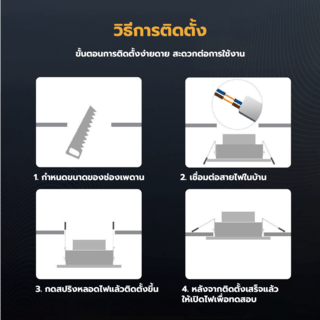 EILON ดาวน์ไลท์ LED แบบฝังหน้าเหลี่ยม 6 นิ้ว 12W รุ่นTP-SDW-12WW แสงวอร์มไวท์