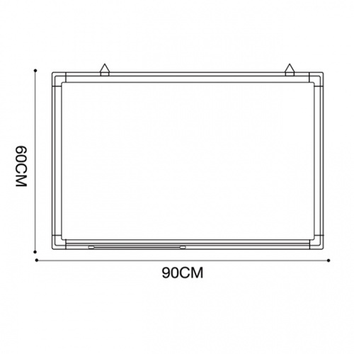 SMITH ชุดกระดานไวท์บอร์ดแม่เหล็กแขวนผนัง GX4303 ขนาด 60x90x3ซม. สีขาว