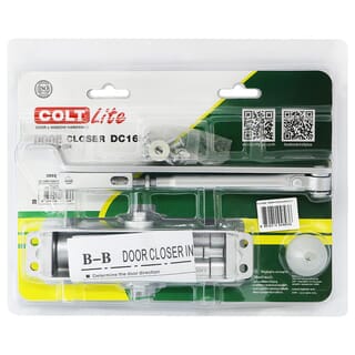 COLT LITE โช๊คอัพประตู รุ่น DC161 ระบบ2จังหว่ะตั้งค้างได้ รองรับน้ำหนัก 60 กก สีเงิน