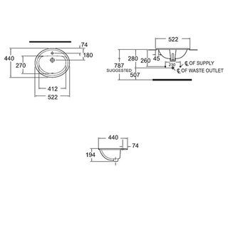 American Standard อ่างล้างหน้าแบบแขวน รุ่น วินสตัน 0979-WT