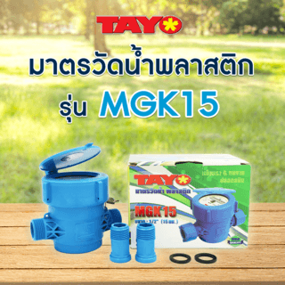 TAYO มิเตอร์น้ำ 1/2นิ้ว ABS รุ่น MGK15 สีฟ้า