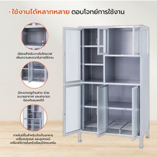 CLOSE ตู้กับข้าวพร้อมช่องวางไมโครเวฟ 1เมตร SENSE-A100 ขนาด 100x51x176 ซม.