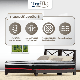 Truffleที่นอน Pocket Spring รุ่นWallow 6ฟุต หนา10”รับประกัน 15ปี