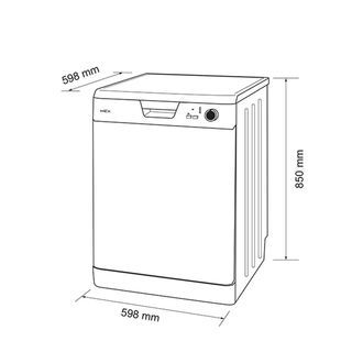 MEX เครื่องล้างจานตั้งพื้น รุ่น DK612W สีขาว