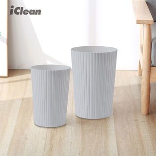 ICLEAN ถังขยะไม่มีฝาทรงกลม 10 ลิตร รุ่น G917157 ขนาด 22.5×22.5×34 ซม. สีเทา